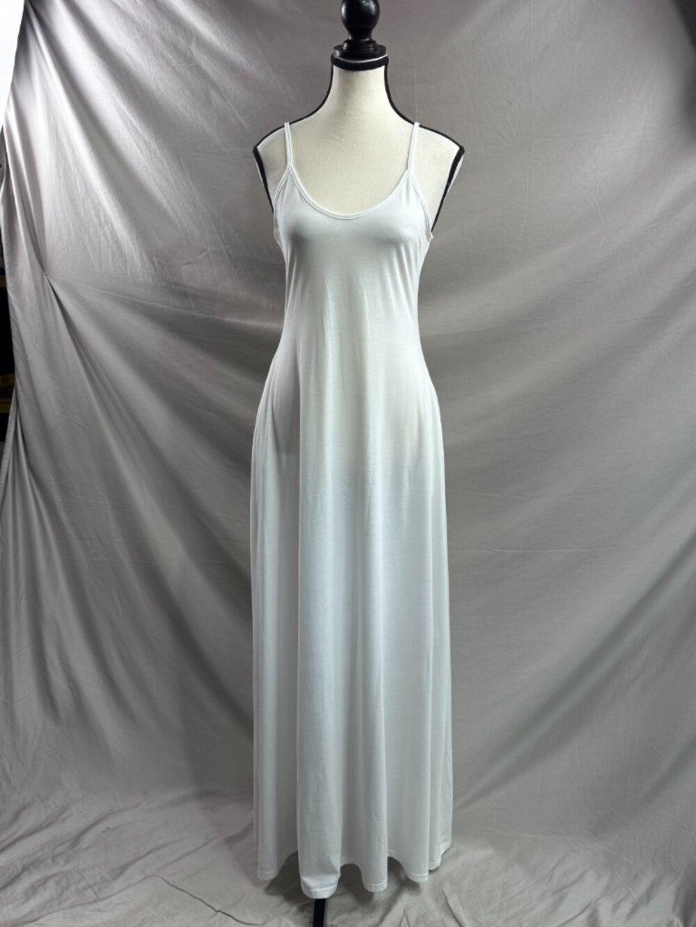 Cami Maxi Flared Tee Dress White - Picture 6 of 7